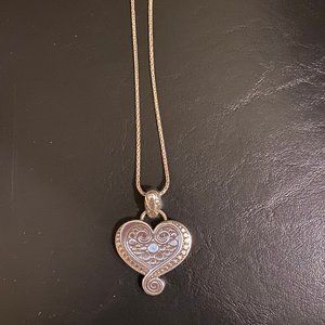 Brighton Large heart two tone Gold/Silver necklace